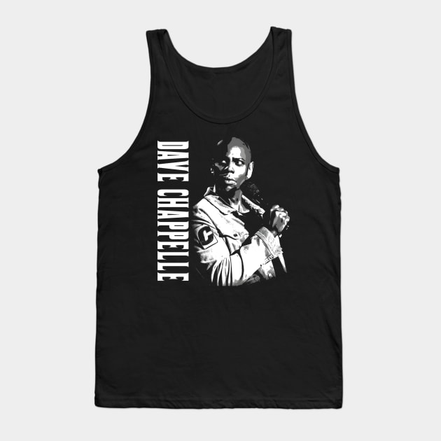 Dave Chapelle Black And White Tank Top by lmsmarcel